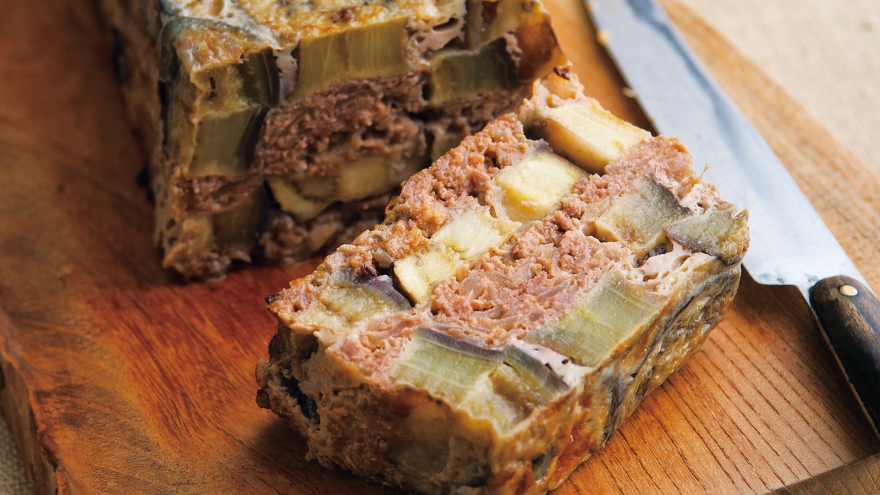 なすとひき肉の重ね焼き