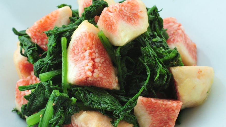 いちじくと春菊のあえ物