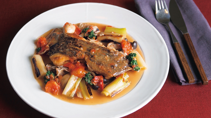 冬野菜とかれいの軽い煮込み