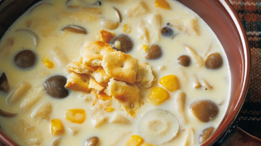 しめじのコーンスープ