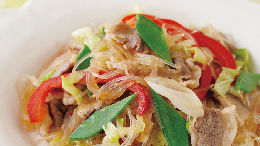 春雨とたっぷり野菜のレンジ炒め風