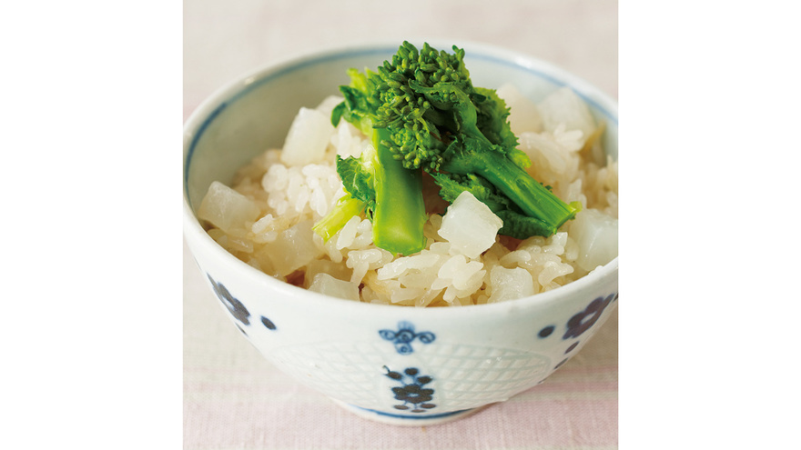 帆立てと大根のレンジおこわ