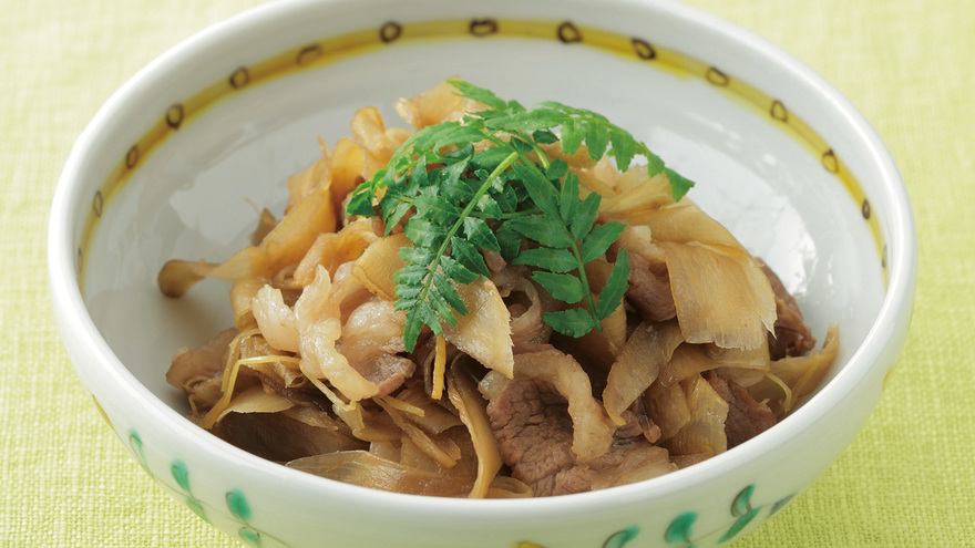 ごぼうと牛肉のサッと煮