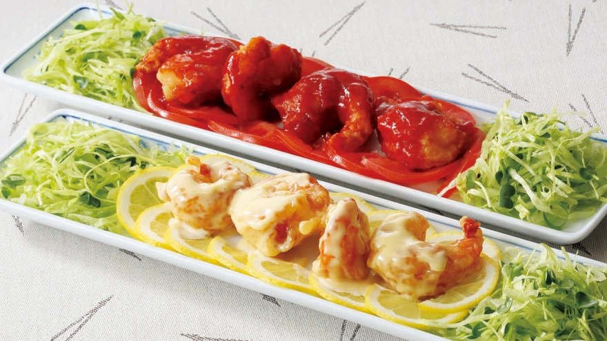 えびマヨ＆えびチリ 紅白仕立て