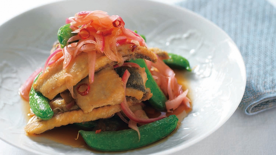 紫たまねぎとあじの南蛮漬け