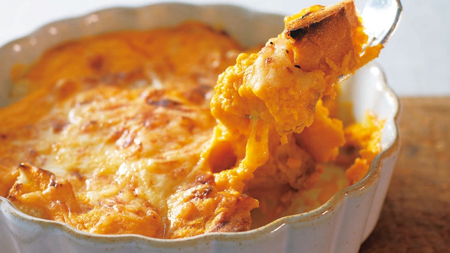 にんじんソースのパングラタン