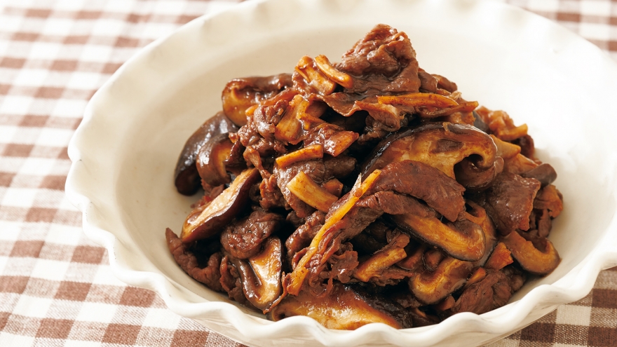 牛肉としいたけのいり煮