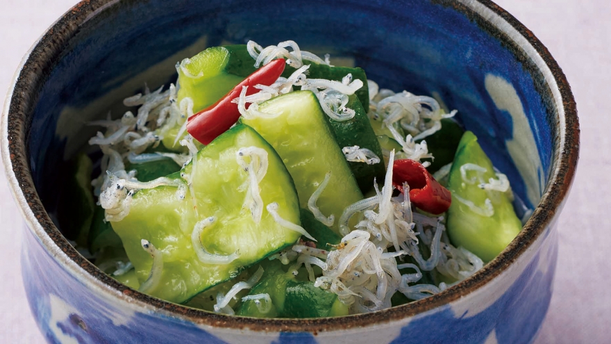 きゅうりとじゃこの甘酢づけ