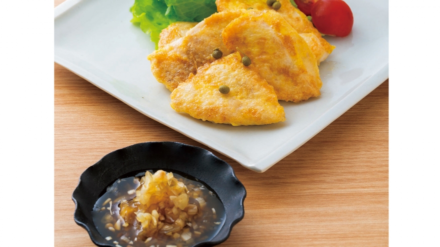 鶏むね肉のピカタ らっきょうソース
