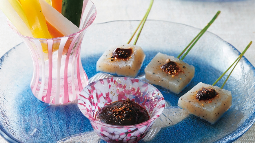 こんにゃくと夏野菜の南蛮みそ