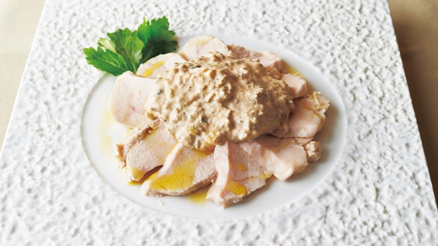 鶏むね肉のツナソース