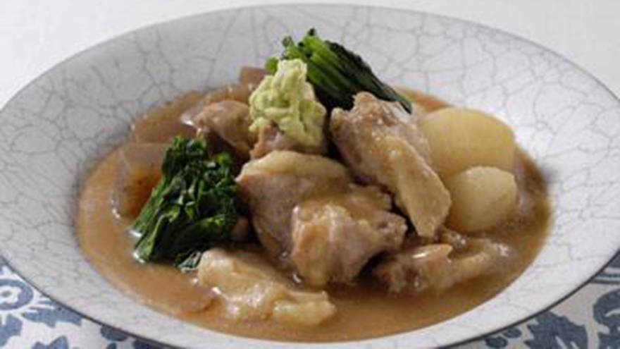 鶏肉の治部煮風