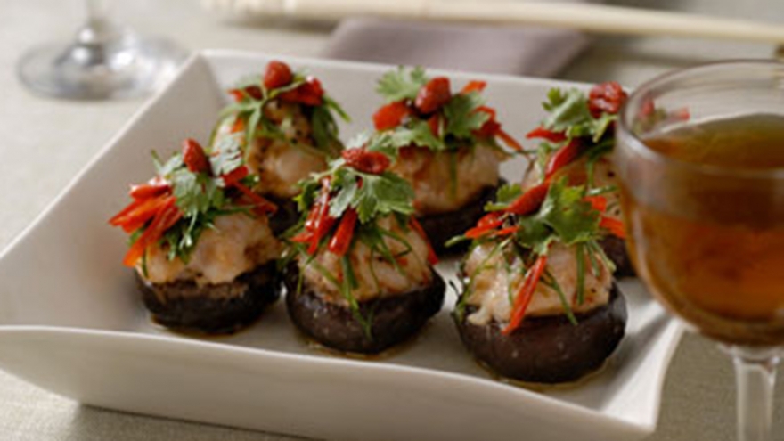 しいたけとえび団子のごちそう蒸し