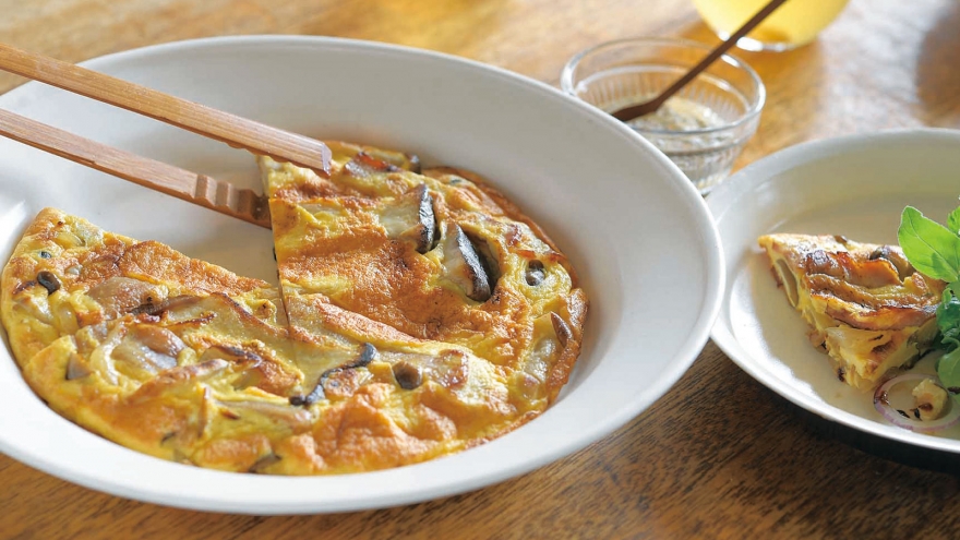 きのこのフリッタータ