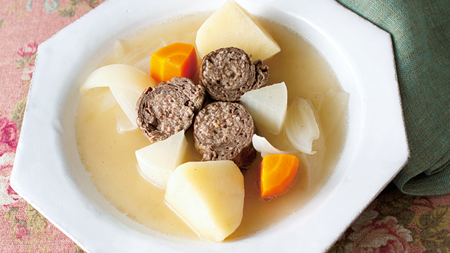 ミートローフと野菜のスープ煮