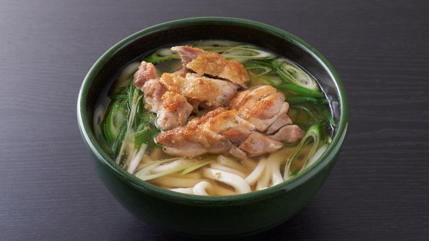 鶏肉とねぎのあんかけうどん