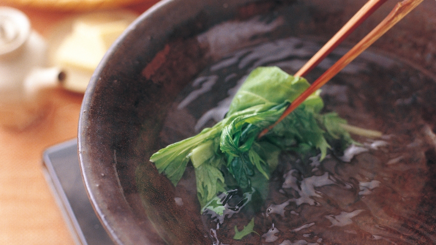 青菜しゃぶしゃぶバターじょうゆ