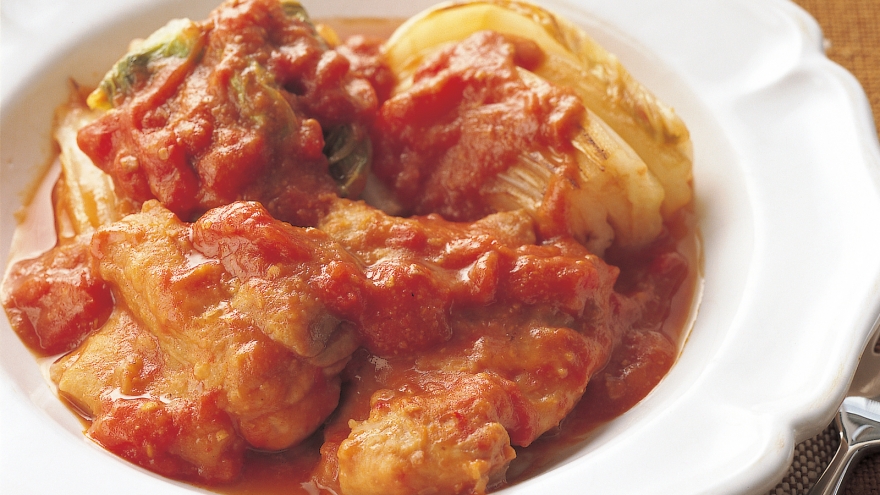 トマト 缶 もも肉 鶏 トロトロ！！鶏もも肉のトマト煮♬ レシピ・作り方