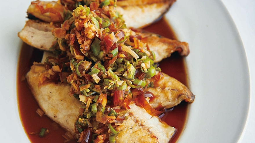 あじのソテー らっきょうソース