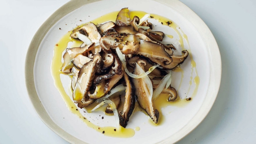 干ししいたけのカルパッチョ