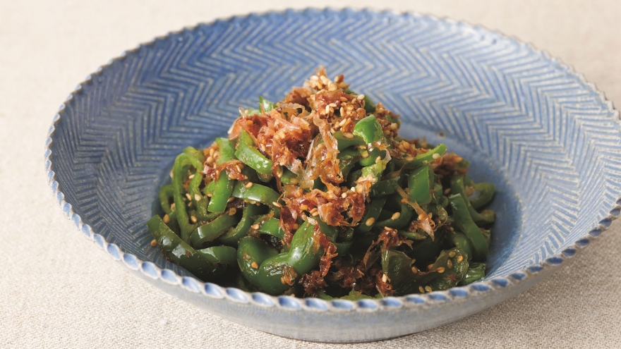 せん切りピーマンのおかか炒め