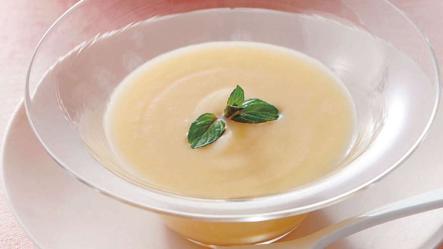 桃の冷製スープ