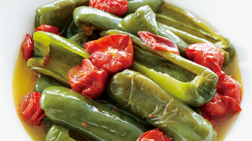 ピーマンとミニトマトのオイル煮