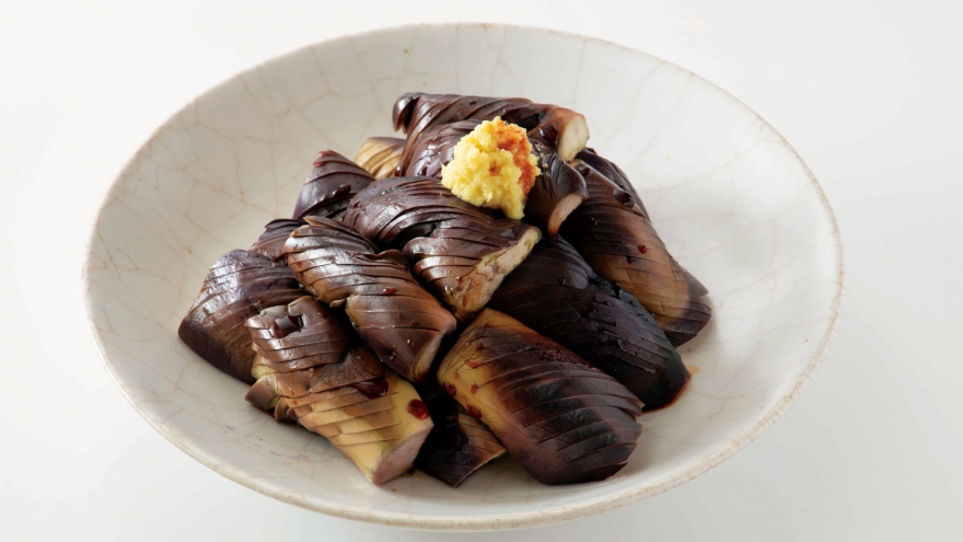 レンジ蒸しなす