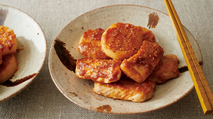 豚肉と長芋のしょうがみそ焼き