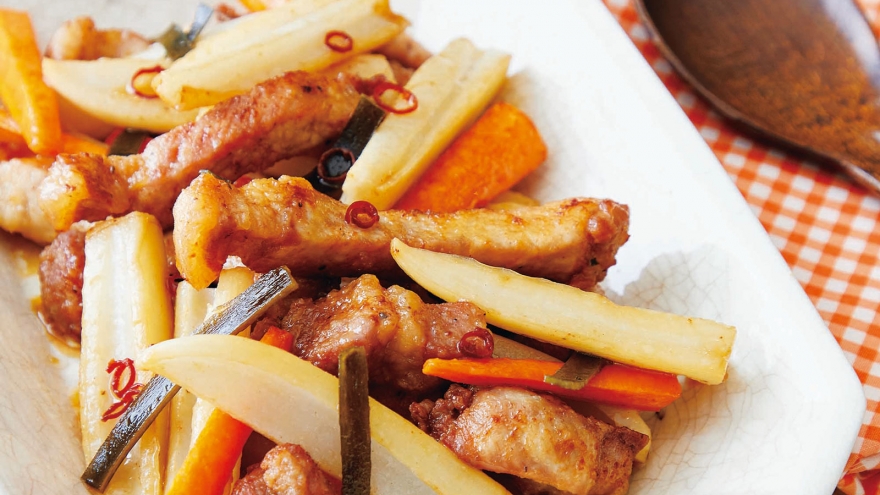 スティックれんこんの豚南蛮