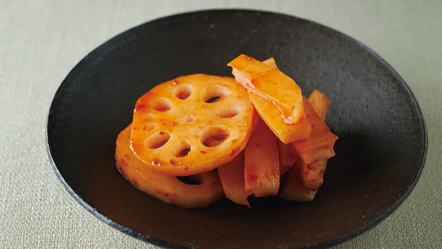 ダブルれんこんの豆板醤（トーバンジャン）あえ