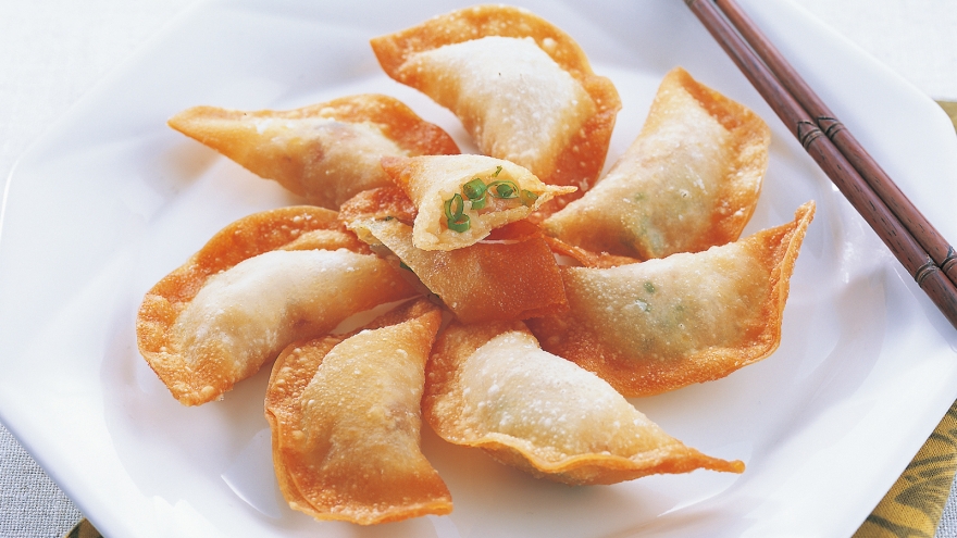 おこわの包み揚げ