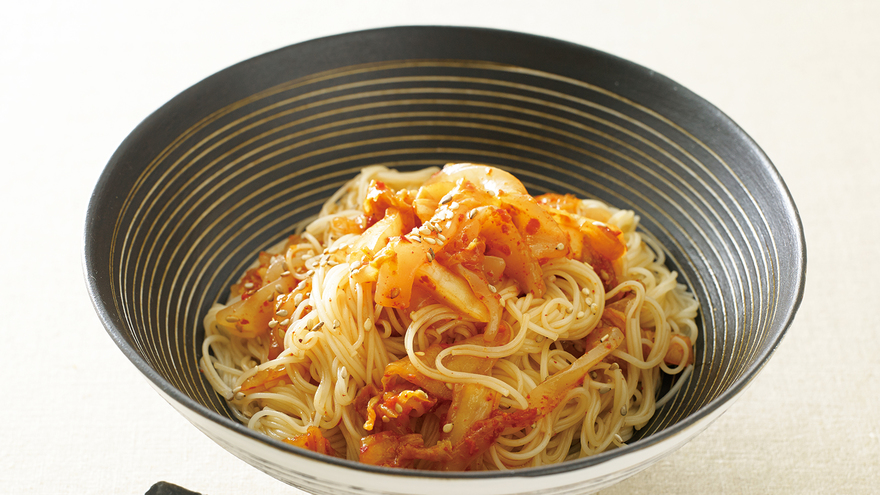 いかとキムチのあえ麺