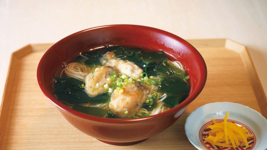 かきとわかめのにゅうめん