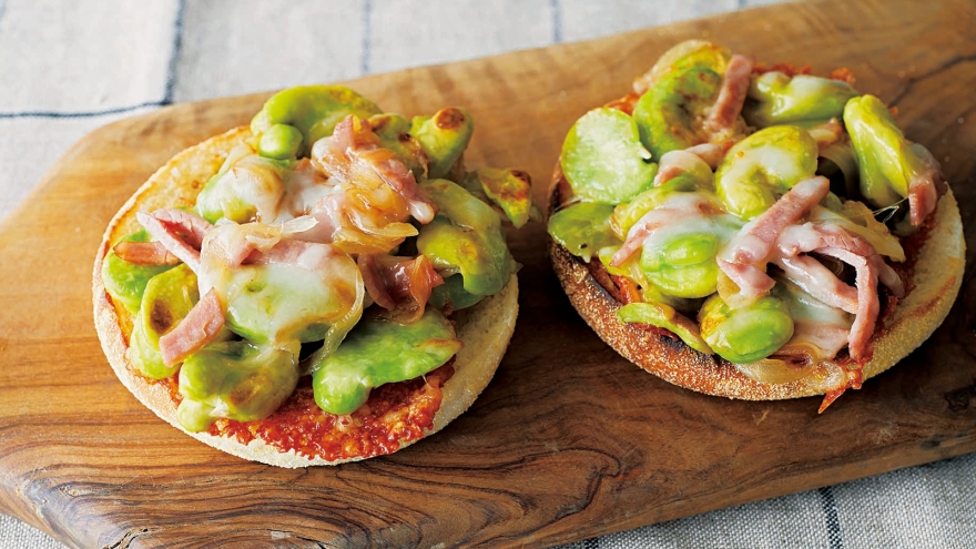 そら豆のチーズ焼き