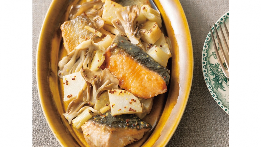 さけのマスタードフリカッセ