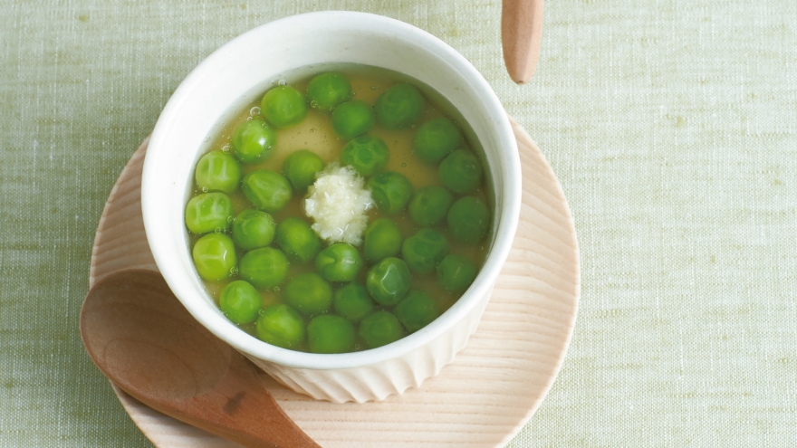 茶碗蒸し グリンピースあん