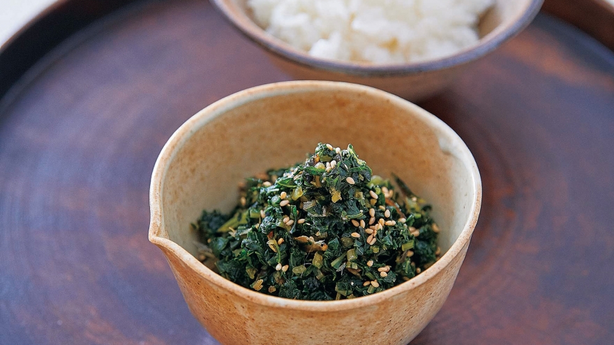 ふきの葉のいり煮