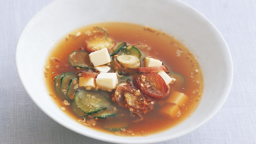 冷たいごまみそ汁