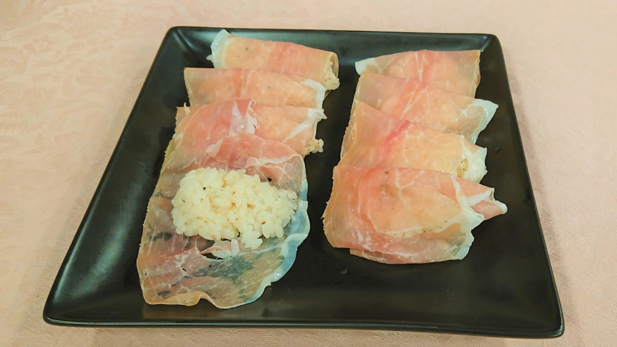 生ハムの手巻きずし