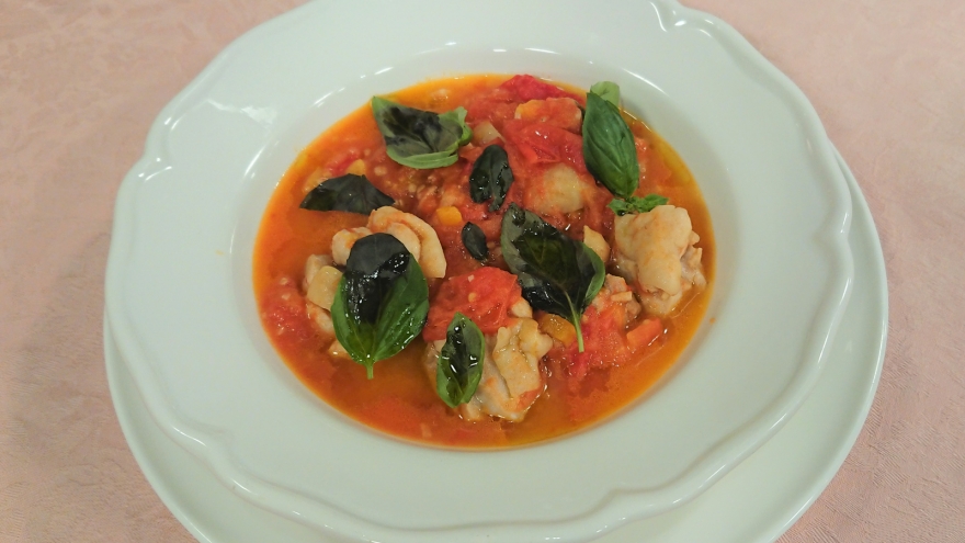 鶏肉のドライマンゴー煮込み