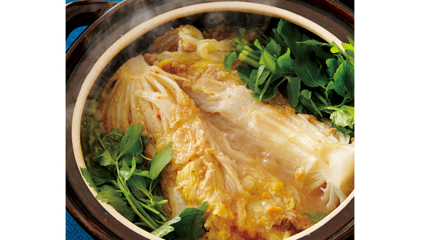 ひき肉と白菜のピリ辛鍋