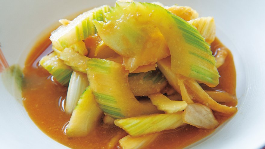 セロリの梅みそ漬け