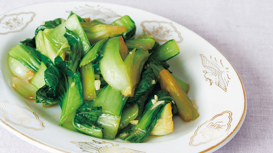 チンゲンサイのガーリック炒め