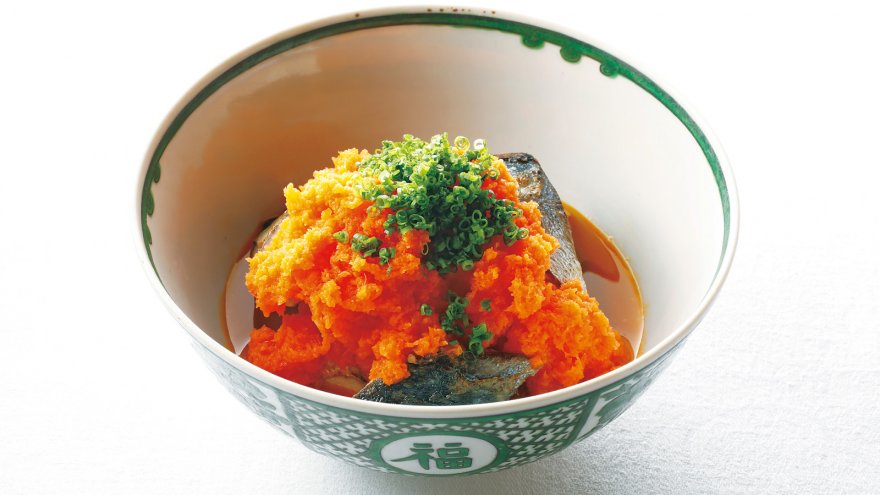 焼きさば にんじんドレッシングがけ