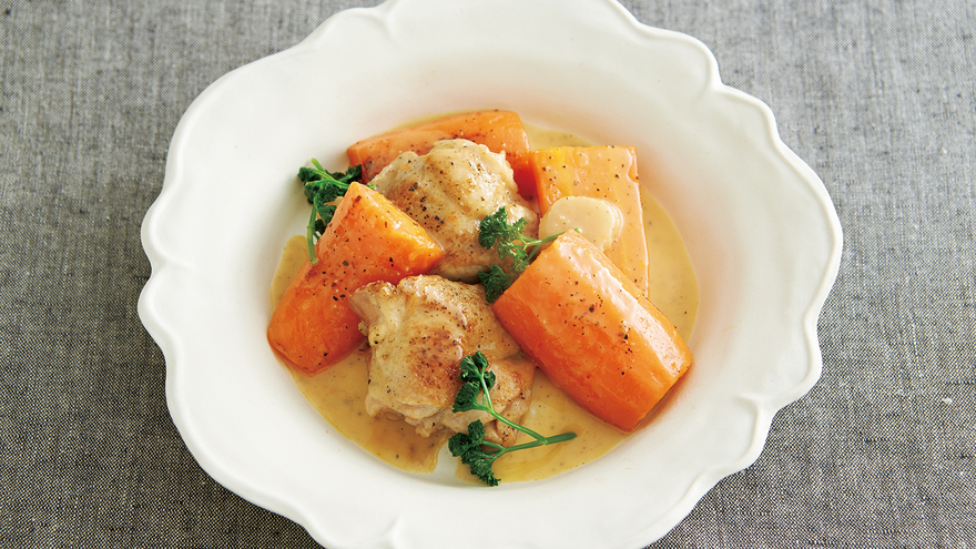 にんじんと鶏肉のレモン風味煮