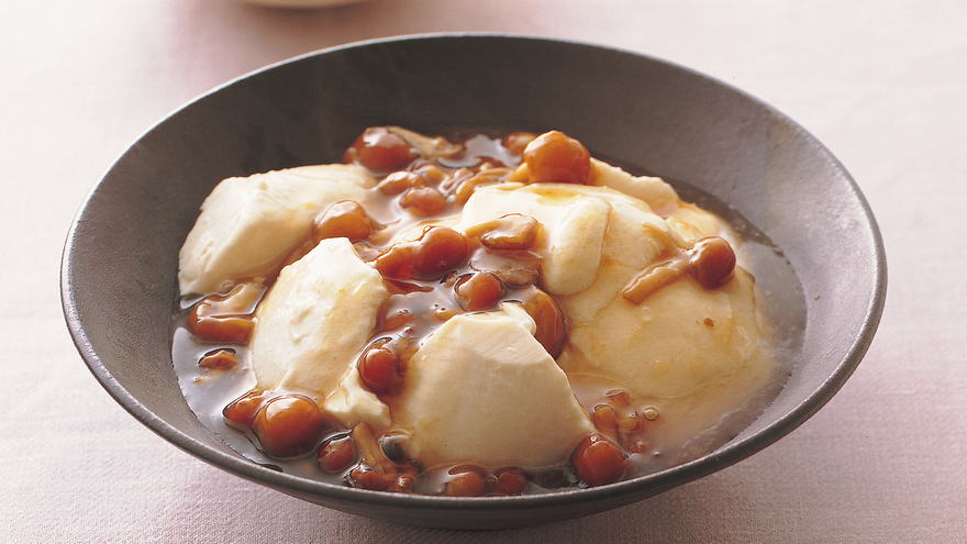 くずし豆腐のなめこあんかけ