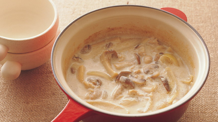 きのこのクリーム鍋