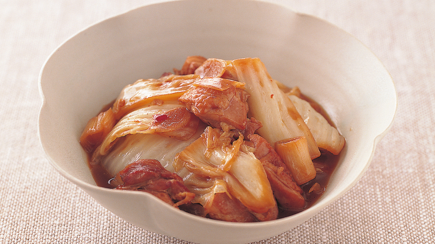 白菜と鶏肉のピリ辛煮