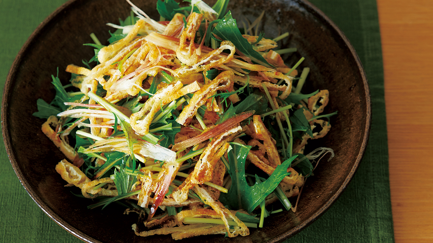 焼き油揚げのサラダ